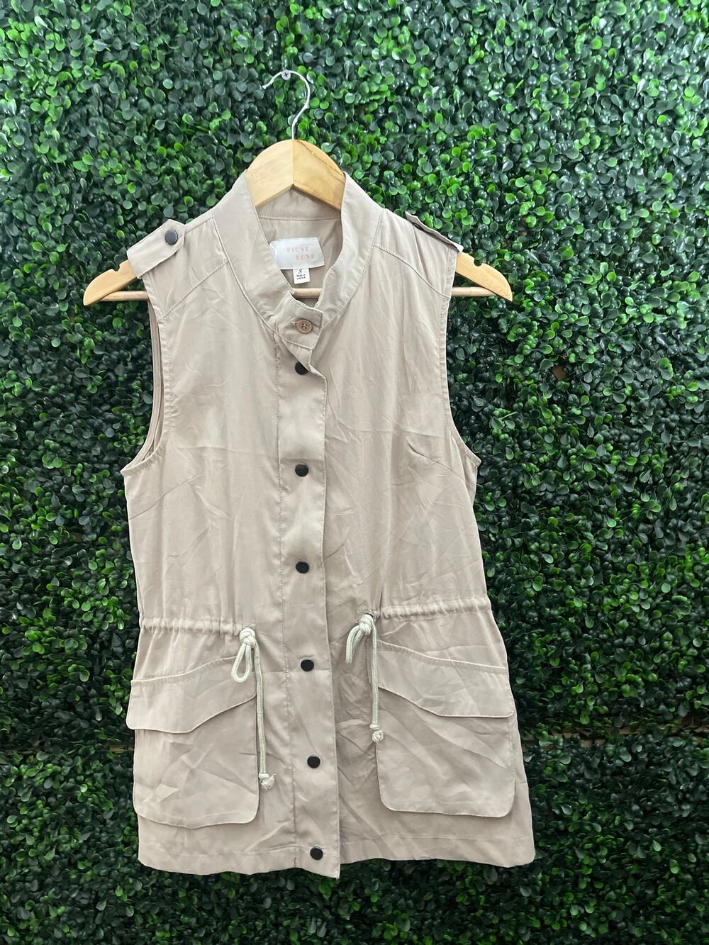 First Love, Vest, Beige, Women’s Size S